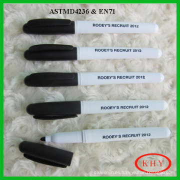 Colored ink permanent marker pen with PVC tube package